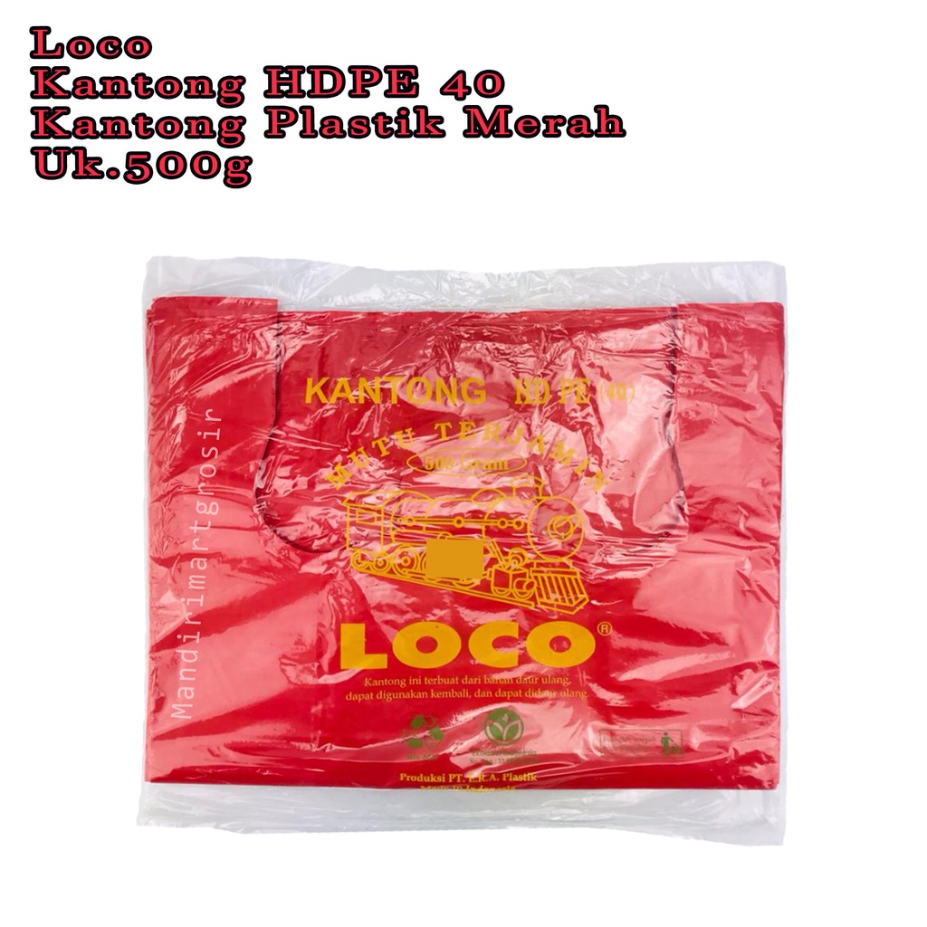 Kantong HDPE 40 *Loco * Kantong Plastik Merah * 500g