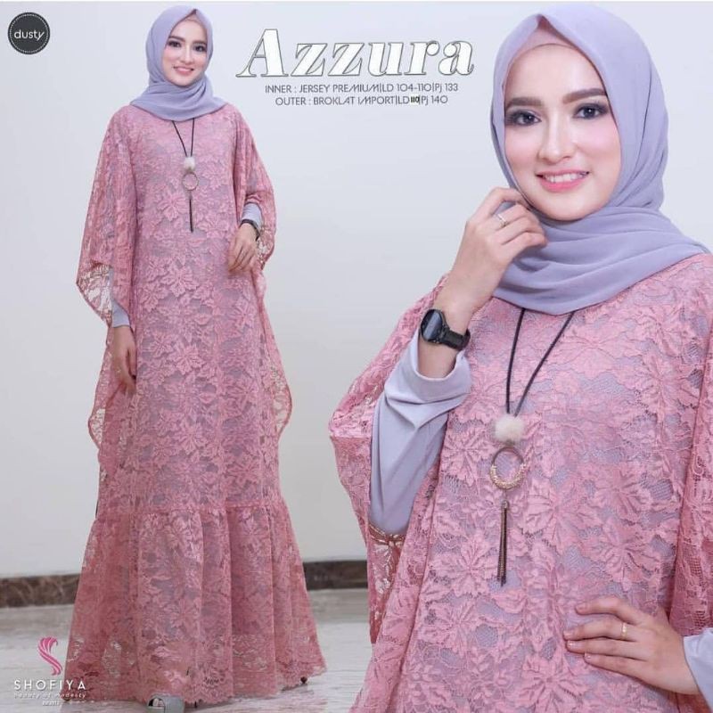 Azzura Dress, DRESS MUSLIM, baju wanita, baju gamis, dress, gamis, Baju gamis, fashion wanita