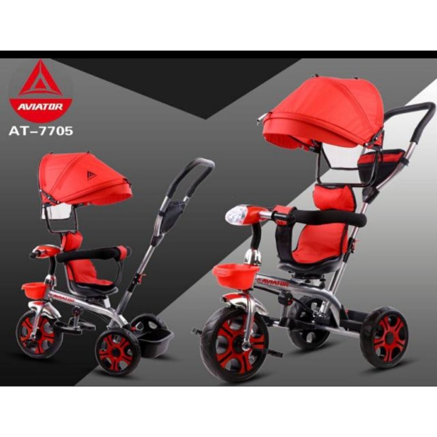 Sepeda Anak Bayi Balita Dorong Roda 3 Tricycle Aviator AT7705 Lampu Musik By Pacific-3