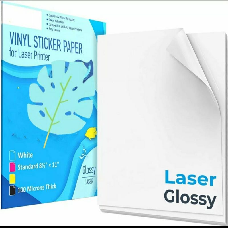 

A4 Stiker Vinyl Transparan Glossy Printable LaserJet