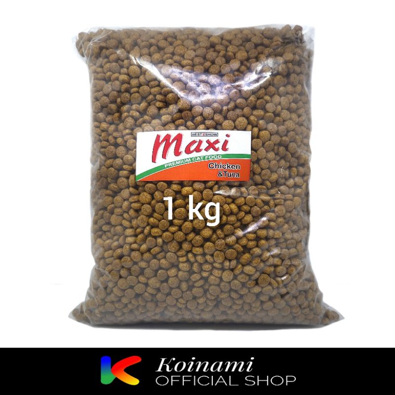 MAXI CAT FOOD 1kg / makanan kucing repack / pakan hewan / dray food / cat food