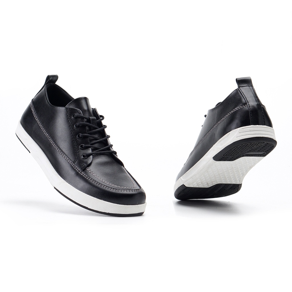 JERRICK BLACK (KULIT ASLI) |ManNeedMe x Greata| Sepatu Sneakers Pria Casual Derby Shoes PREMIUM ORIGINAL