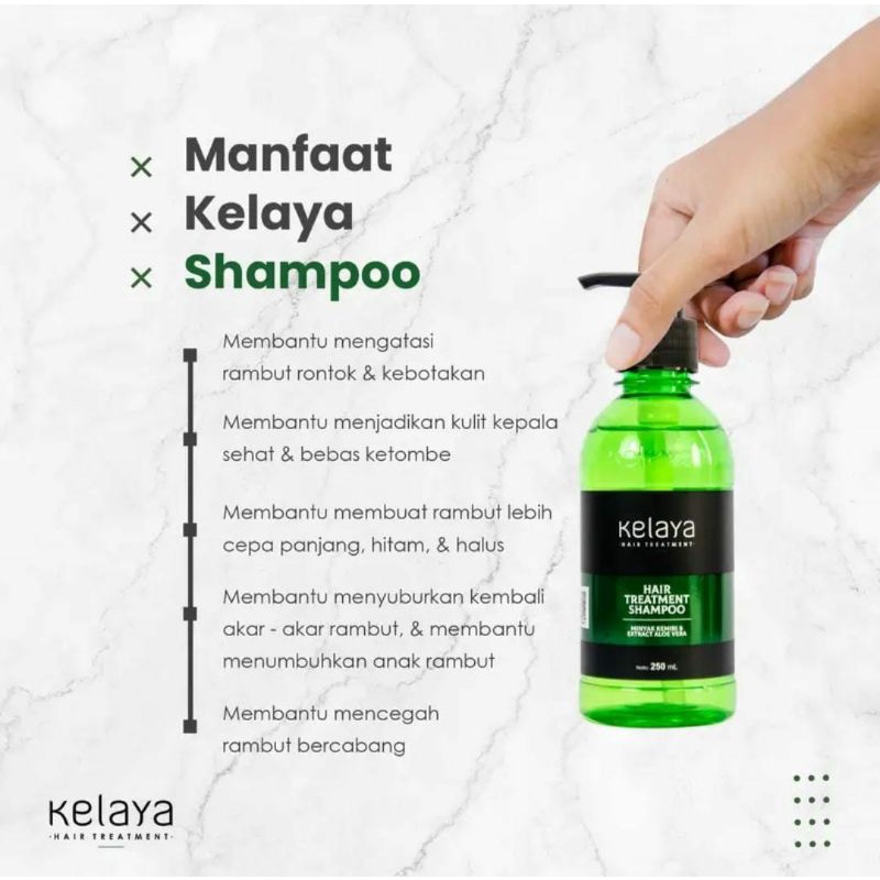 (FREE MINIGOLD) KELAYA HAIR TREATMENT SHAMPOO / Shampoo kelaya / kelaya perawatan rambut / Hair serum kelaya / minyak kemiri kelaya