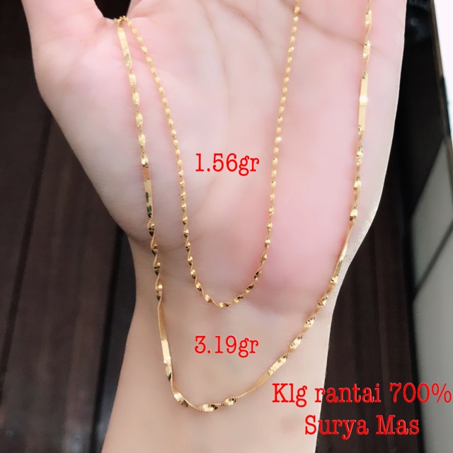 Kalung rantai emas 700%
