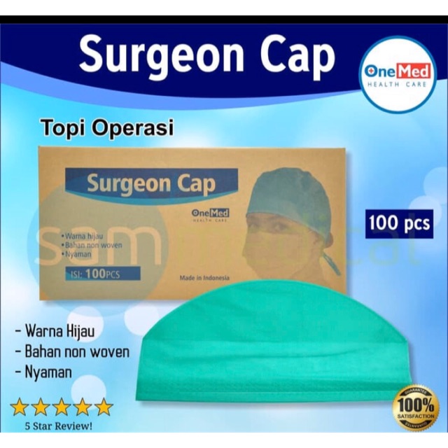 Surgeon cap Merk one med 1 box isi 100 bh