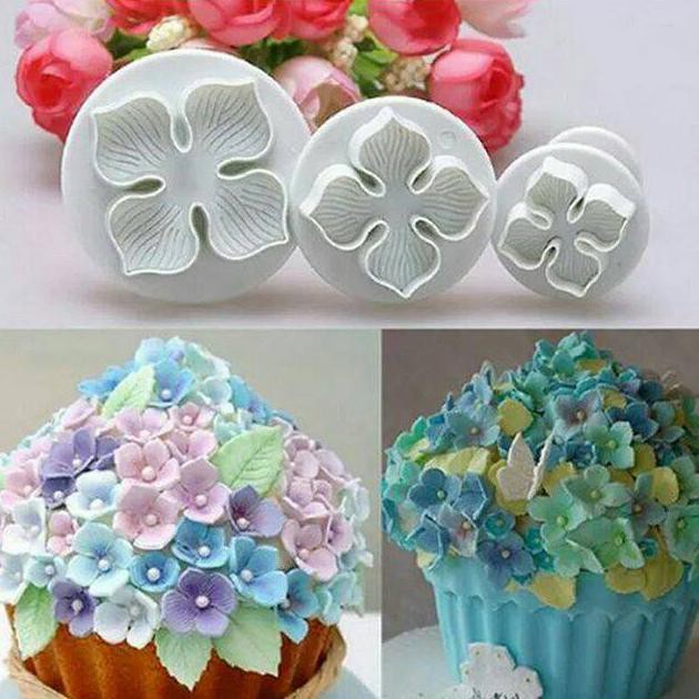 Cetakan clay plunger cetakan bunga cetakan fondant cake cookie cutter AT58