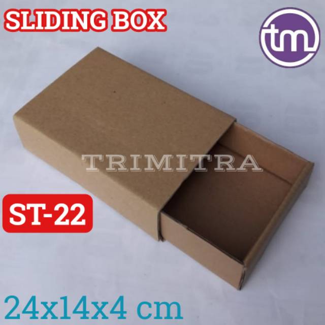 

KOTAK ST-22 KARDUS SLIDING KARTON BOX COKLAT AKSESORIS SOUVENIR