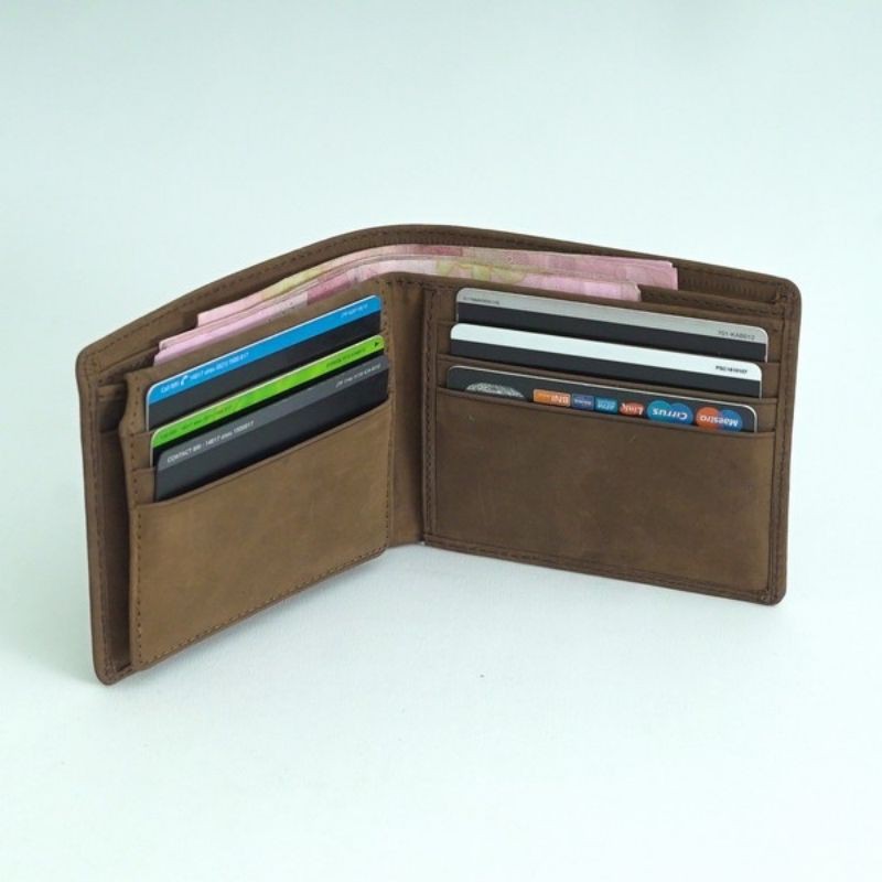 Dompet Kulit Asli BCH Terbaru Desain Klasik Vintage Crazy Horse Leathers