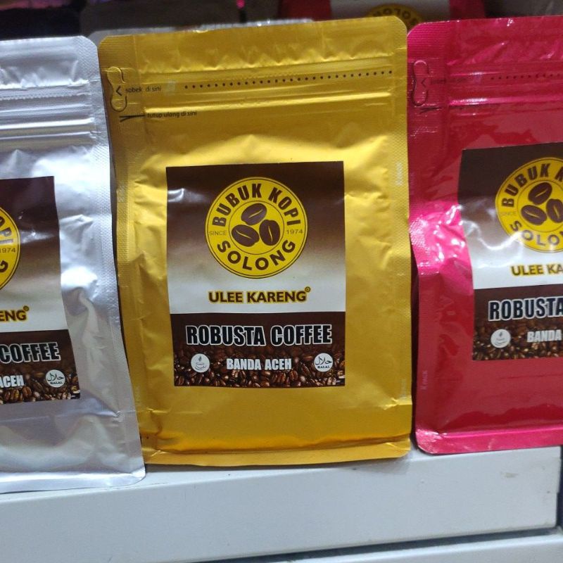 

kopi robusta solong 200 gram | bubuk kopi premium ulee kareng