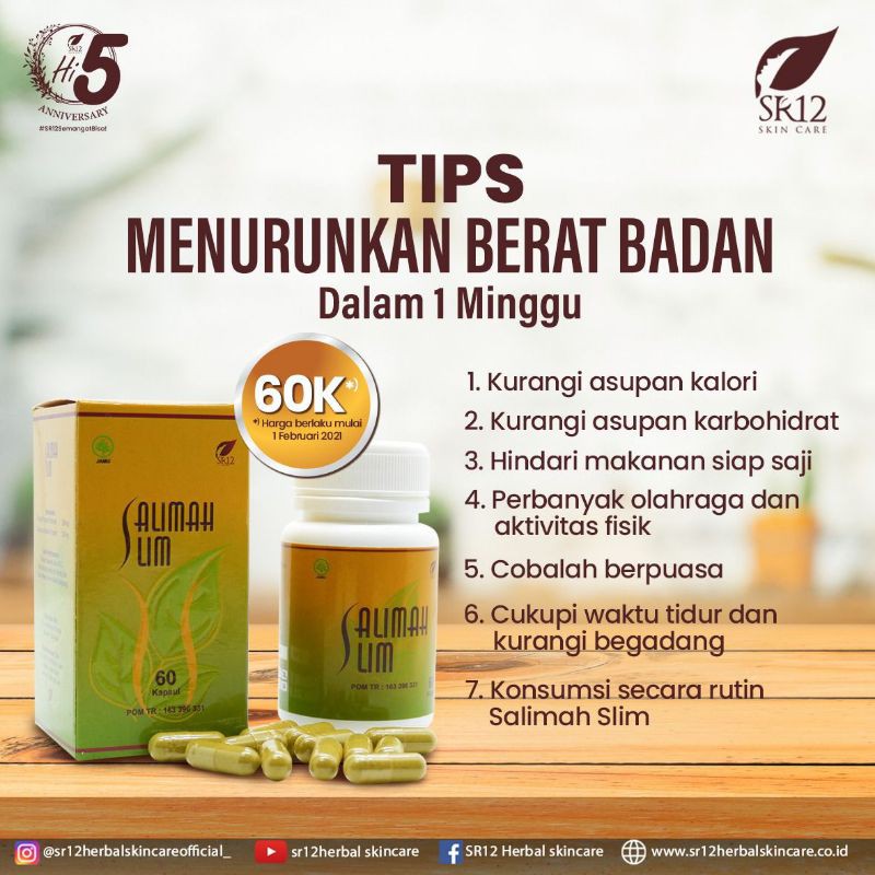 PELANGSING TERAMPUH SALIMAH SLIM / OBAT DIET / PENURUN BERAT BADAN