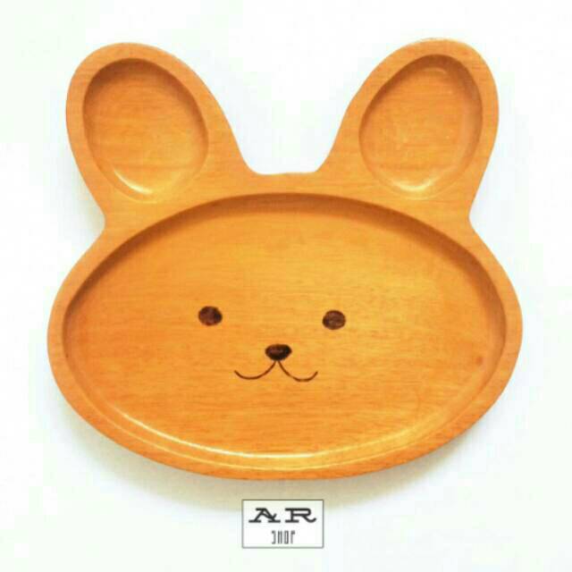 PIRING KAYU PIRING MAKAN KARAKTER ANAK