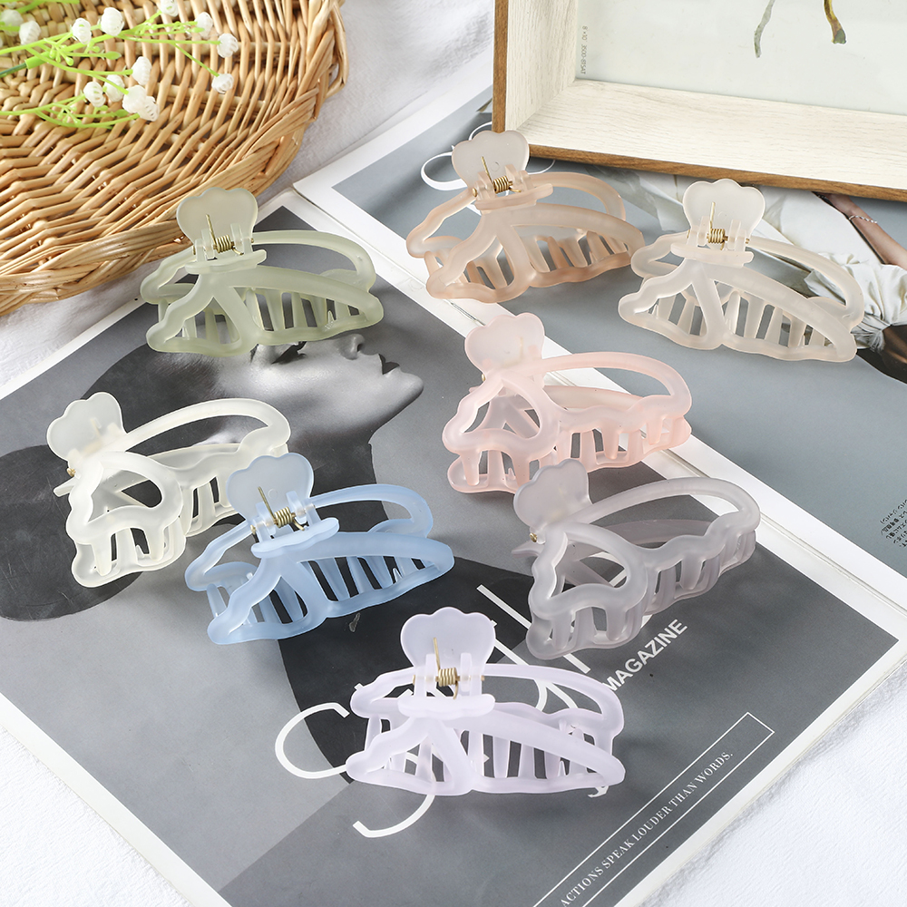 Korean Ins Butterfly Claw Clips Women Candy Color Hair Clip Fashion Simple Hair Clamps Girls Hair Accessories