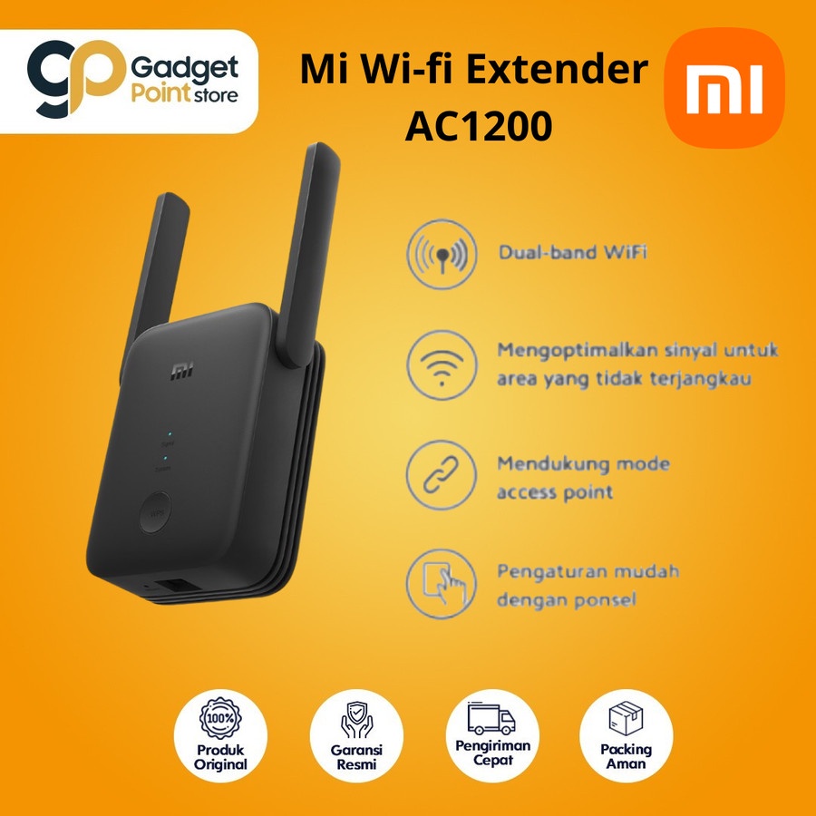 Xiaomi Mi WiFi Ranger Extender AC1200 - Garansi Resmi 1 Tahun