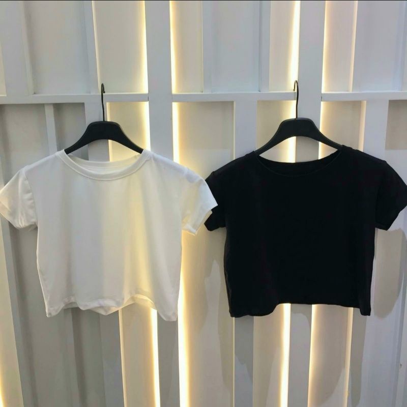 KAOS CROP TOP SLIMFIT BODYFIT BAJU SENAM KAOS OLAHRAGA WANITA SHESHE