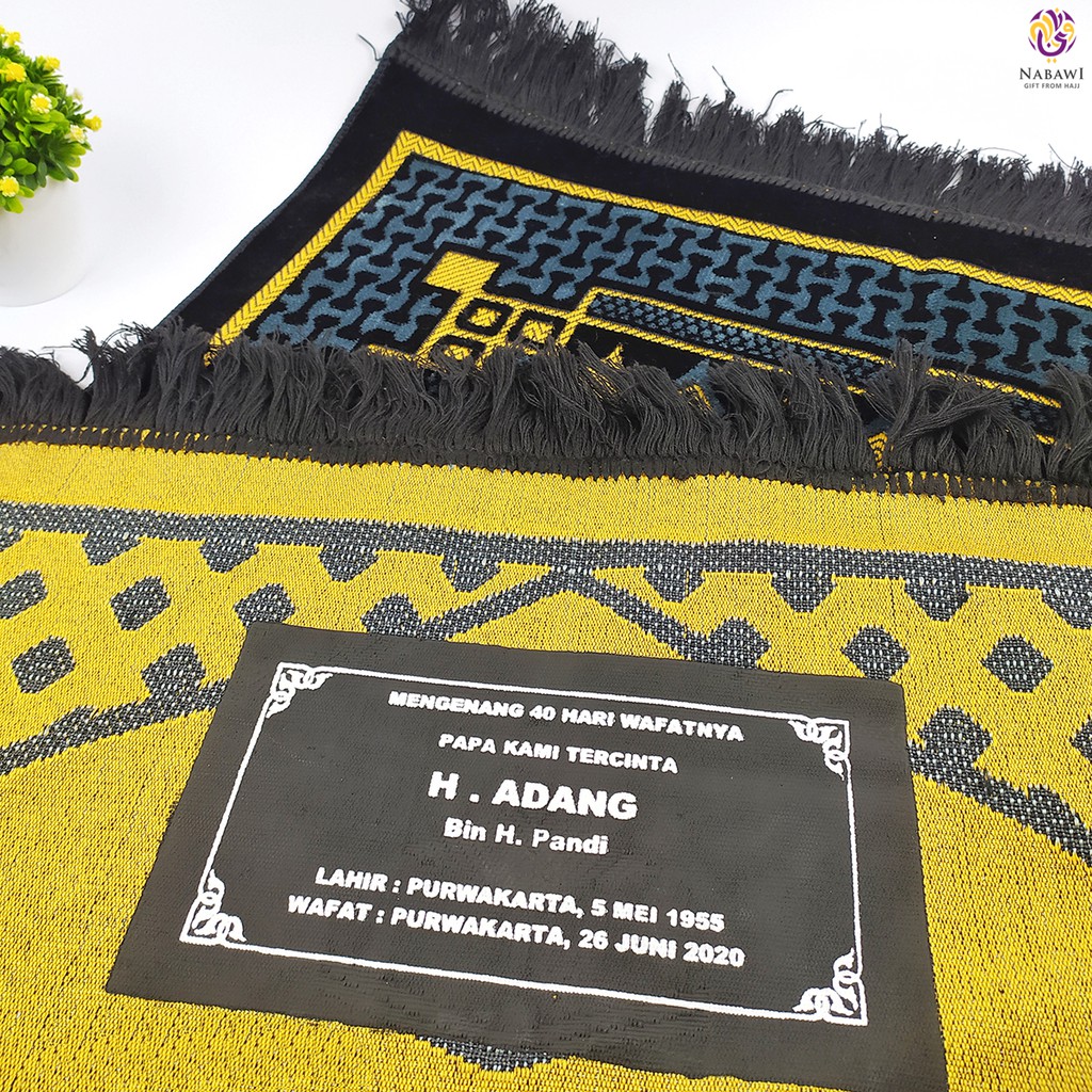 Jasa Sablon Sajadah Untuk Souvenir Tahlilan Oleh Oleh Haji dan Umroh