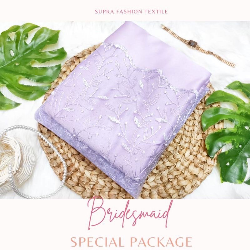 PAKET SERAGAM BRIDESMAID KAIN DAN HIASANNY / BAHAN KAIN METERAN / BAJU KONDANGAN / GAUN