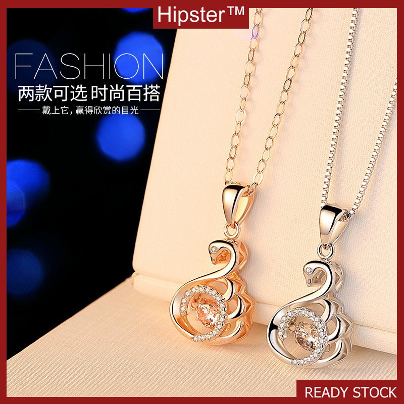 Kalung Rantai Rose Gold 18k Dengan Liontin Untuk Wanita