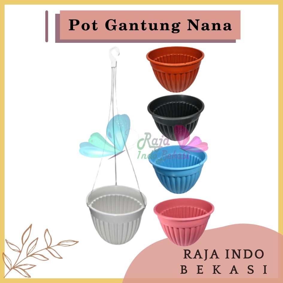 Pot Pot Gantung Nana 20 Putih Mirip Pot Gantung Pumba 20 Murah PUTIH HITAM BIRU MERAH BATA COKLAT