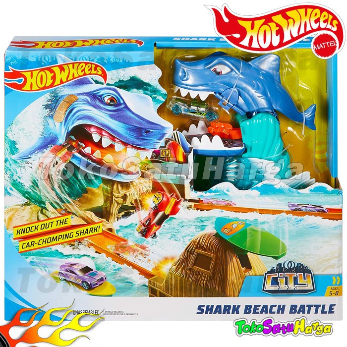 Track Hotwheels City Shark Beach Battle Hot Wheels Original Mattel diecast die cast