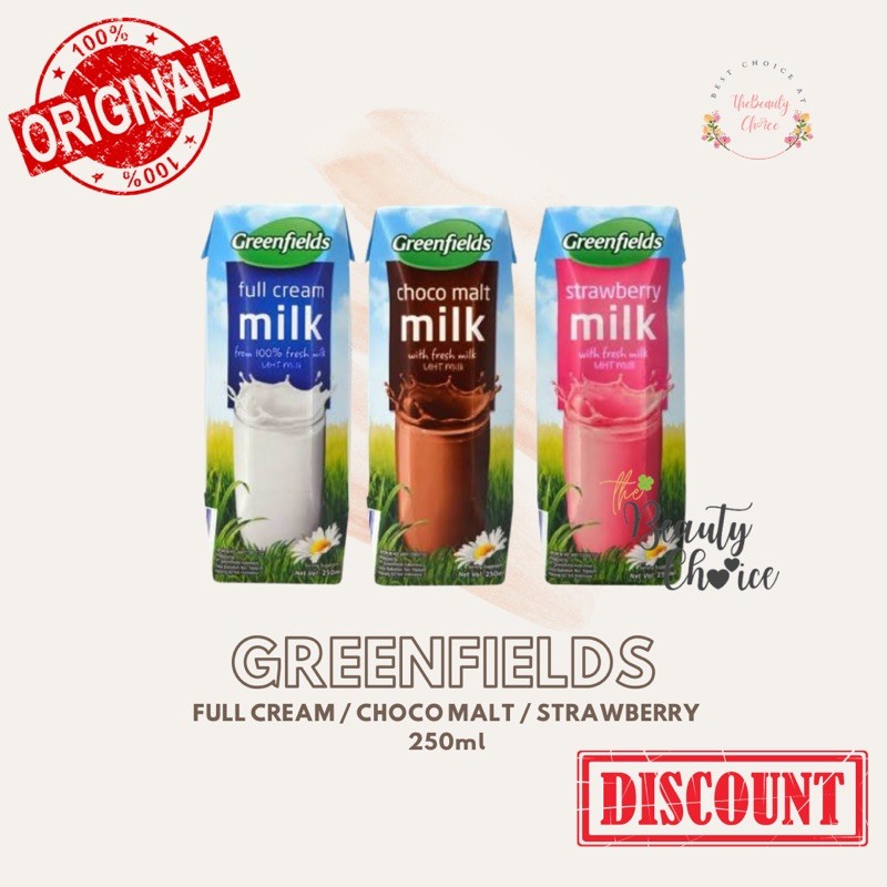 

GREENFIELDS FULL CREAM / CHOCO MALT / STRAWBERRY 250ml