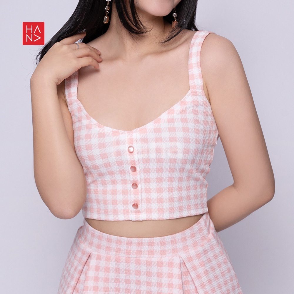 Hana Fashion - Gemini Checkered Pastel Tank Top / Korean Tank Top - TT336