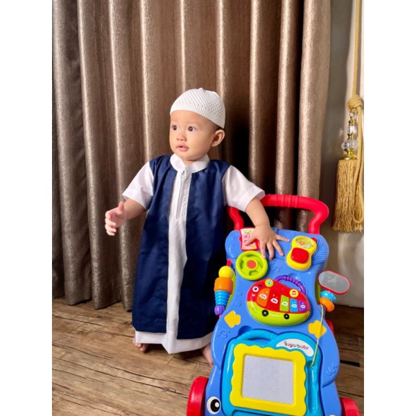 (Bonus Peci) Baju Koko Gamis Jubah Bayi Jubah Koko Bayi Habib Gamis Jubah Bayi panjang model lucu lengan pendek baju