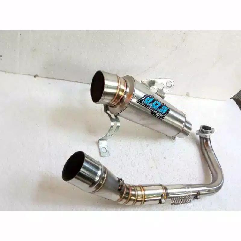 KNALPOT RACING DOS MUFFLER LEHER KOLONG ATAS BETA FI SCOOPY BEAT KARBU VARIO 125 150 DLL
