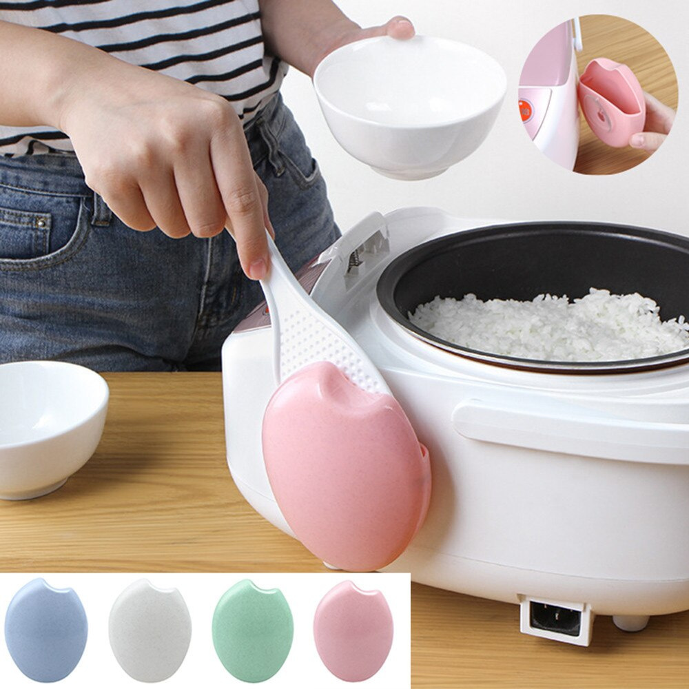 punch-free Electric Rice Cooker Rice Spoon Sucker Holder Rice scoop storage rack Kitchen Organizer Holder