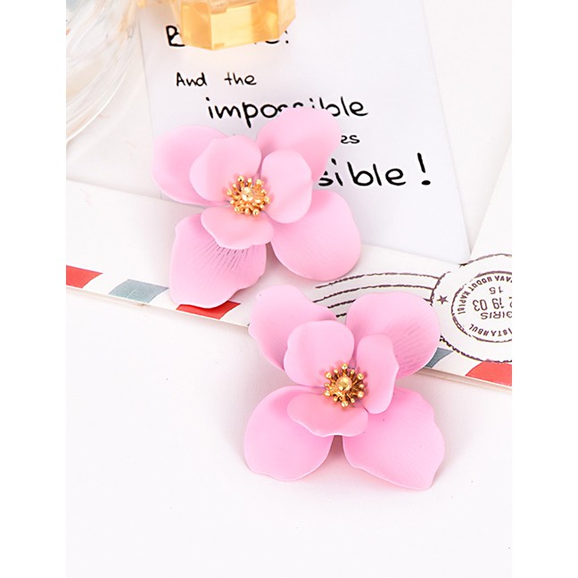 LRC Anting Tusuk Fashion Alloy Flower Earrings F4102X