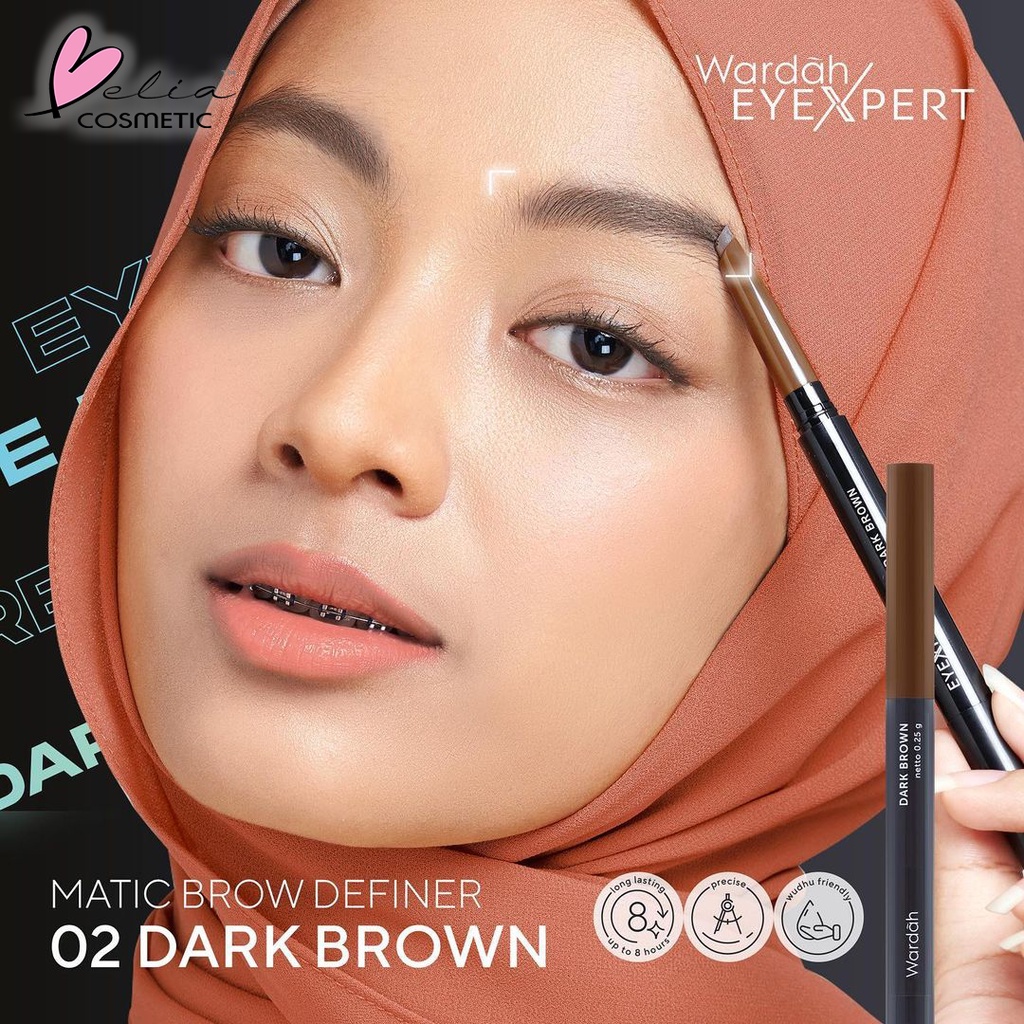 ❤ BELIA ❤ Wardah EyeXpert Matic Brow Definer | Eye Brow Eyebrow pencil (pensil alis) Brown &amp; Black - Pensil Alis Anti Air dan Tahan Lama | BPOM