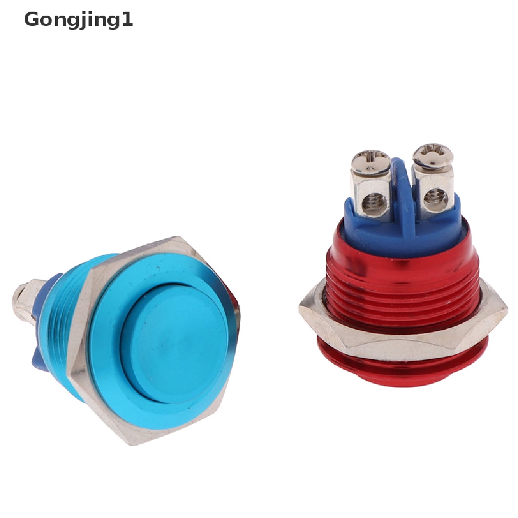 Gongjing 1pc Tombol Tekan Momentary 16mm Anti Air