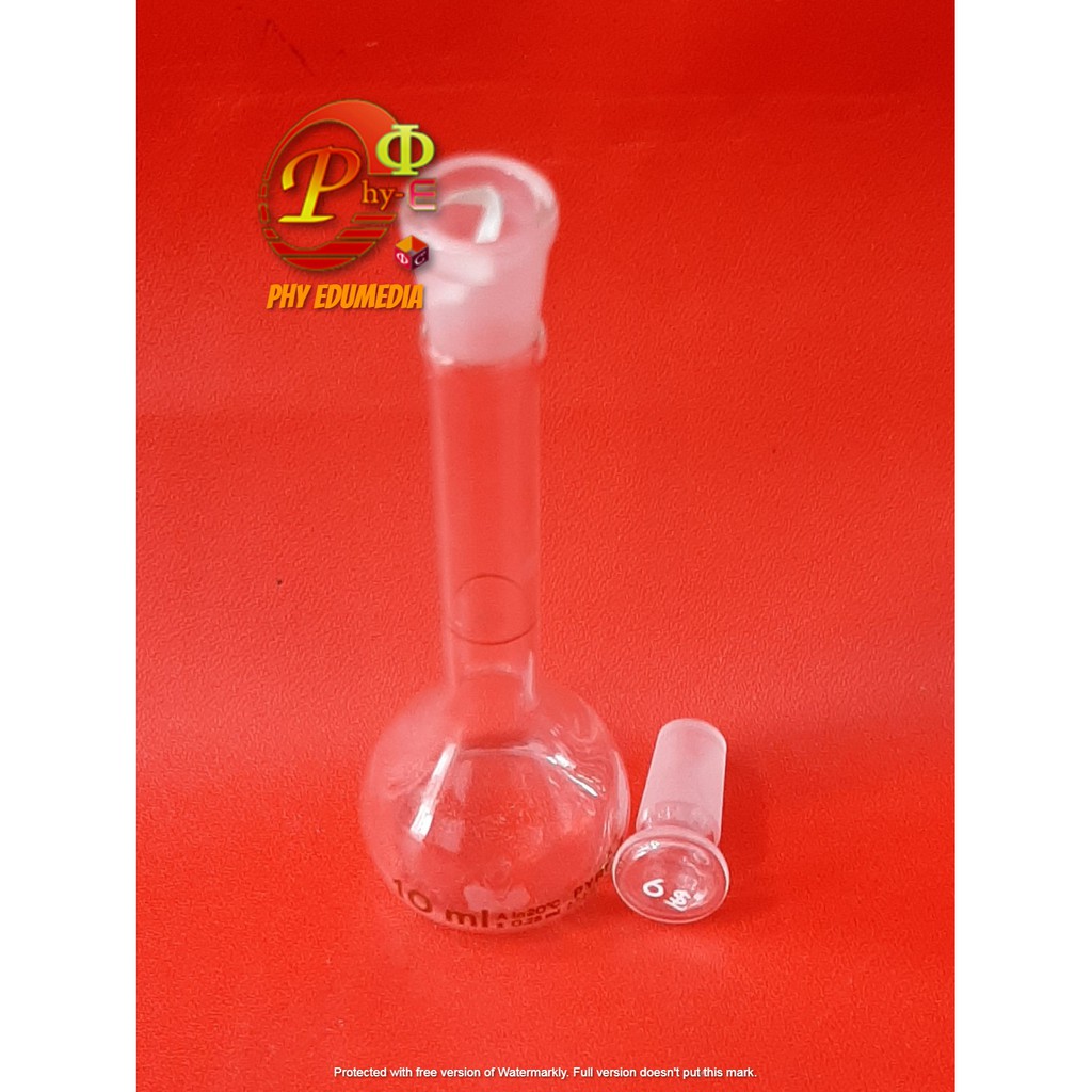 Labu ukur 10ml Pyrex / Volumetric Flask 10ml Pyrex / Labu ukur Glass Stopper Pyrex