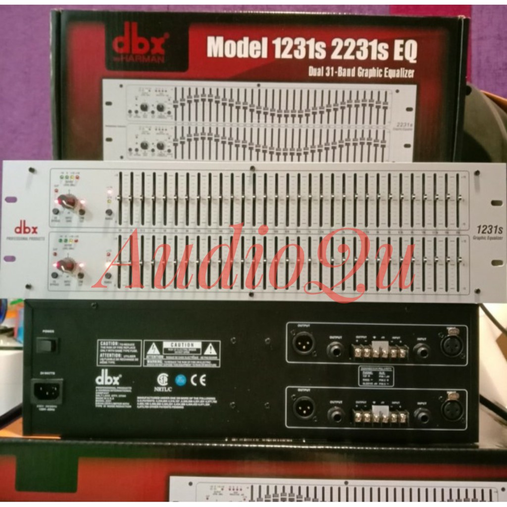 Equalizer DBX 1231S/ 1231 S EQ Dual 31- Band Graphic Equalizer