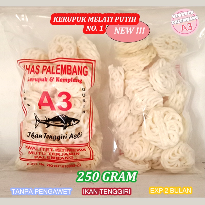 

KERUPUK MELATI IKAN TENGGIRI KEMPLANG MELATI PUTIH KRUPUK MELATI KERIPIK SNACK JAJANAN KEMPELANG