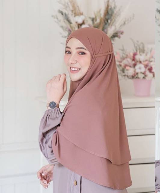 Khimar MARYAM 2 Layer tali Diamond/bergo maryam 2 layer-5