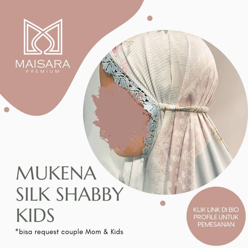 READY STOCK MUKENA SILK KIDS MAISARA PREMIUM | MUKENA ANAK MAISARA | Royale Premium | silk armani te