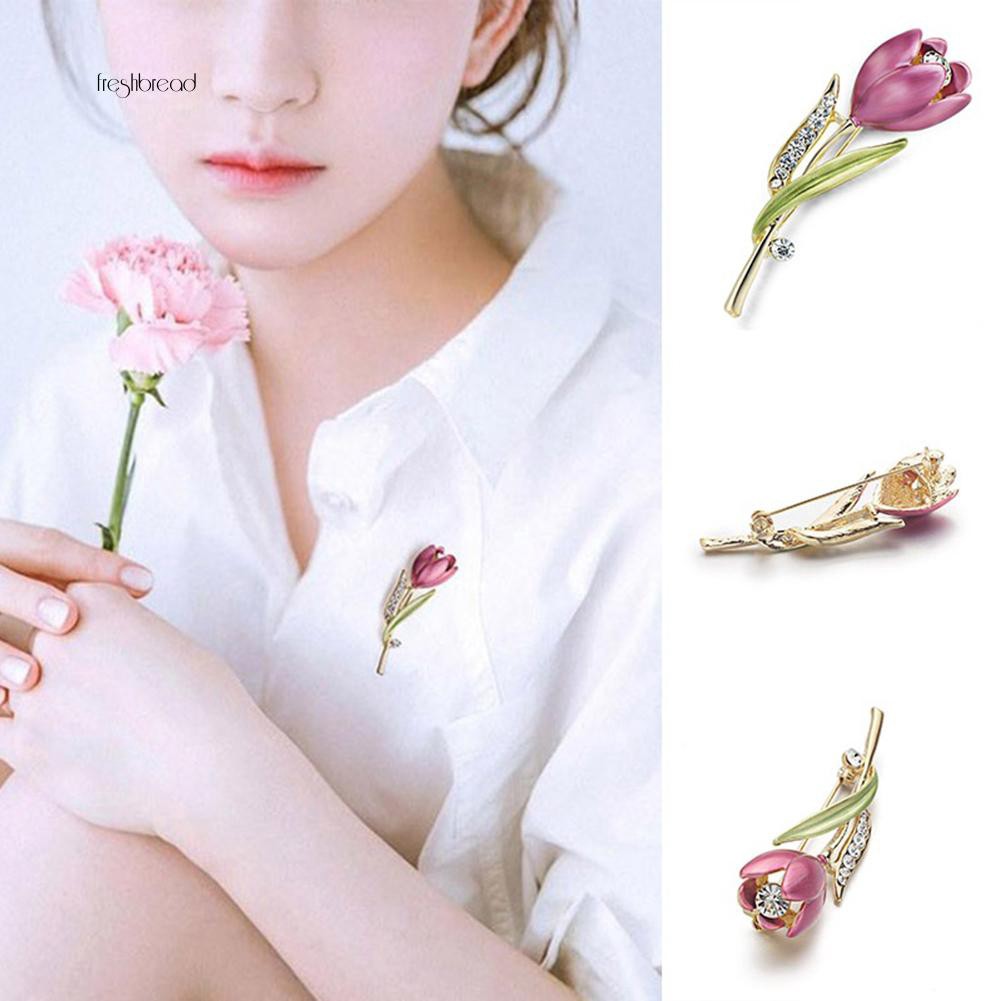 Fresh Bros Pin Desain Bunga Tulip Hias Berlian Imitasi Fresh Bros Pin Desain Bunga Tulip Hias Berlian Imitasi