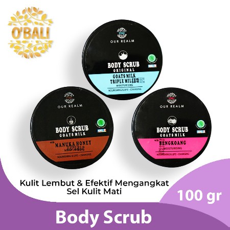 ⭐BAGUS⭐ OBALI BODY SCRUB 100GR | Lulur Badan Goats Milk / Bengkoang / Manuka / Zaitun / Aloe