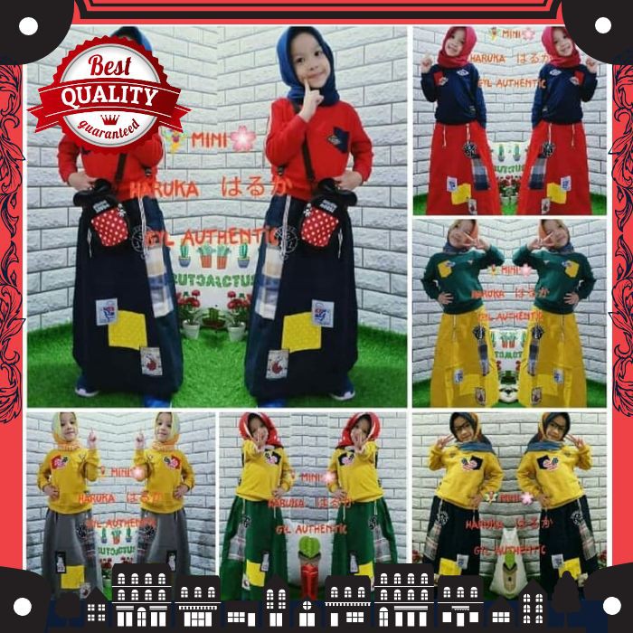 BEST SELLER HARUKA SET KIDS BAJU MUSLIM ANAK PEREMPUAN BEST SELLER HARUKA SET KIDS BAJU MUSLIM ANAK PEREMPUAN