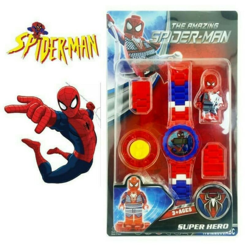 JAM TANGAN ANAK LEGO SPIDERMAN DIGITAL MAINAN MAINAN EDUKASI ANAK MURAH