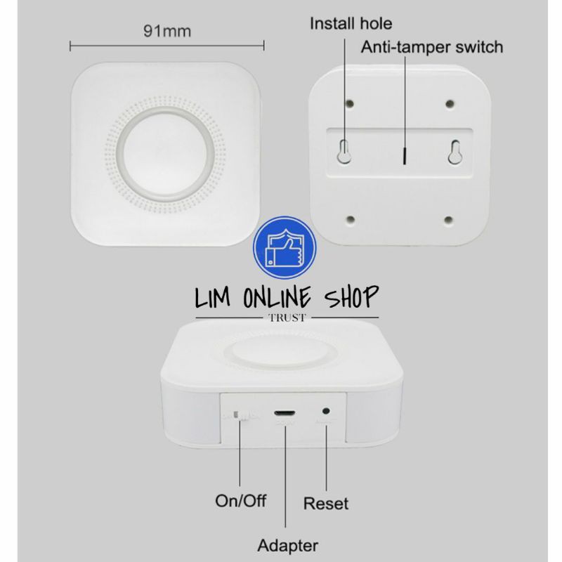 Alat Pintar Smart Home Alarm System Security WIFI Support Android IOS Keamanan Rumah Tempat Usaha