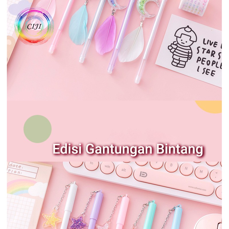 CIJI Pulpen Gel 0.5mm Dengan Berbagai Macam Motif Gantung Lucu dan Unik [1pcs Kirim Random]-1