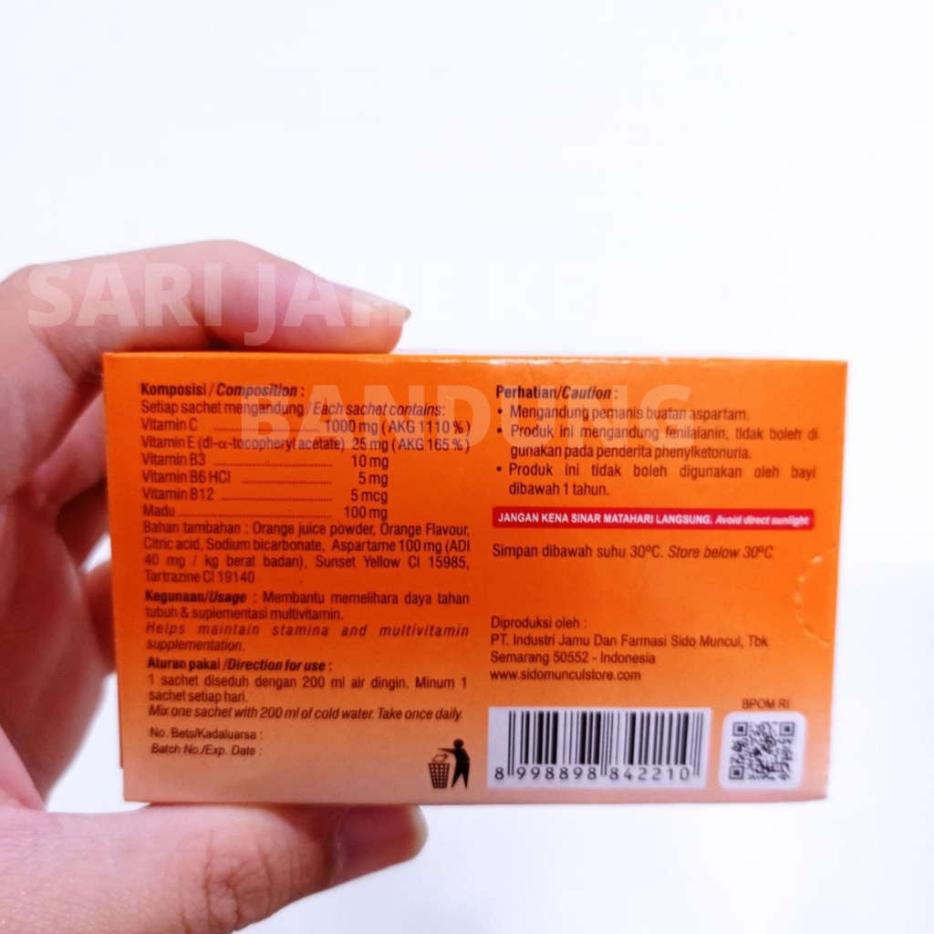 Sidomuncul C1000 isi 6 sachet TERMURAH Vitamin C 1000
