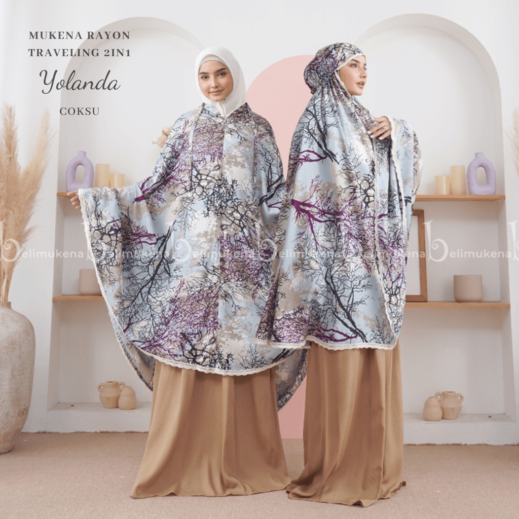 Mukena Rayon Traveling 2in1 Yolanda