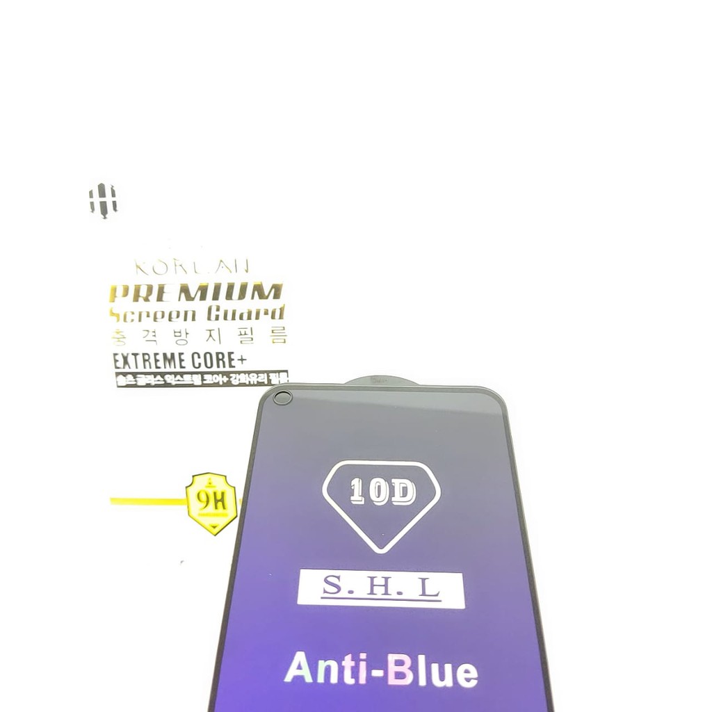 KOREAN Blue Ray 10D Redmi Note 9 6.53 inchi Tempered Glass FULL GLUE ANTI RADIASI
