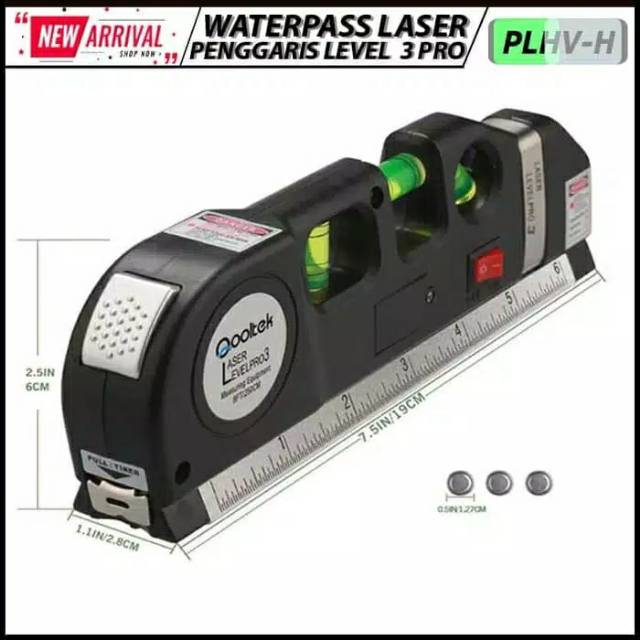 

Penggaris Waterpass Multifungsi plus laser