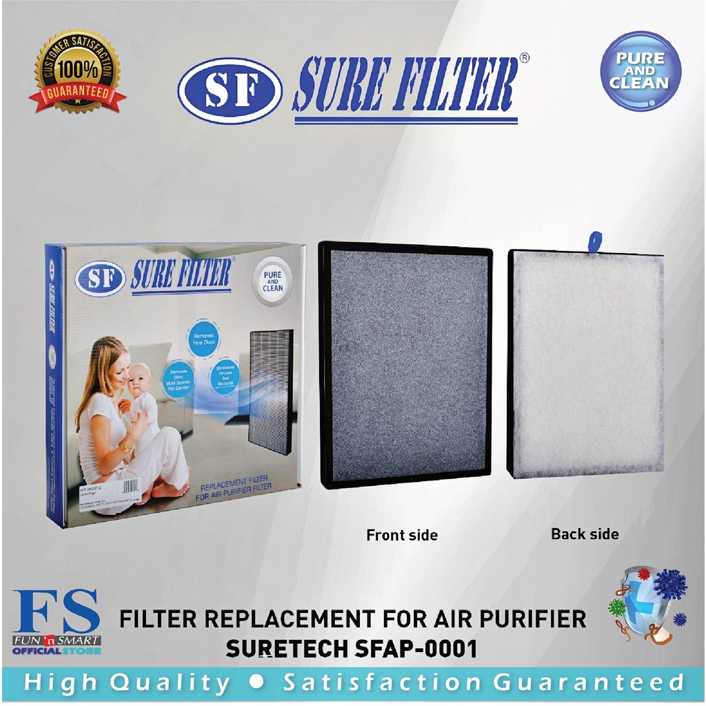 SURETECH Air Purifier Replacement - 3in1 Filter Replacement
