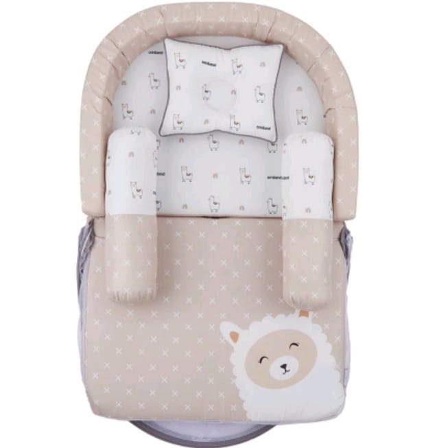 MOMS_ Omiland Kasur Bayi Lipat Bumper + Kelambu Alpaca Series - OB21204