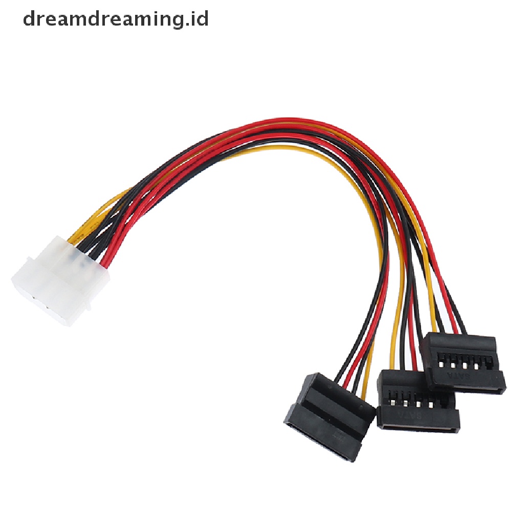 (dreamdreaming.id) Kabel Extension Splitter Power SATA 4-pin IDE Molex Ke 3 ATA