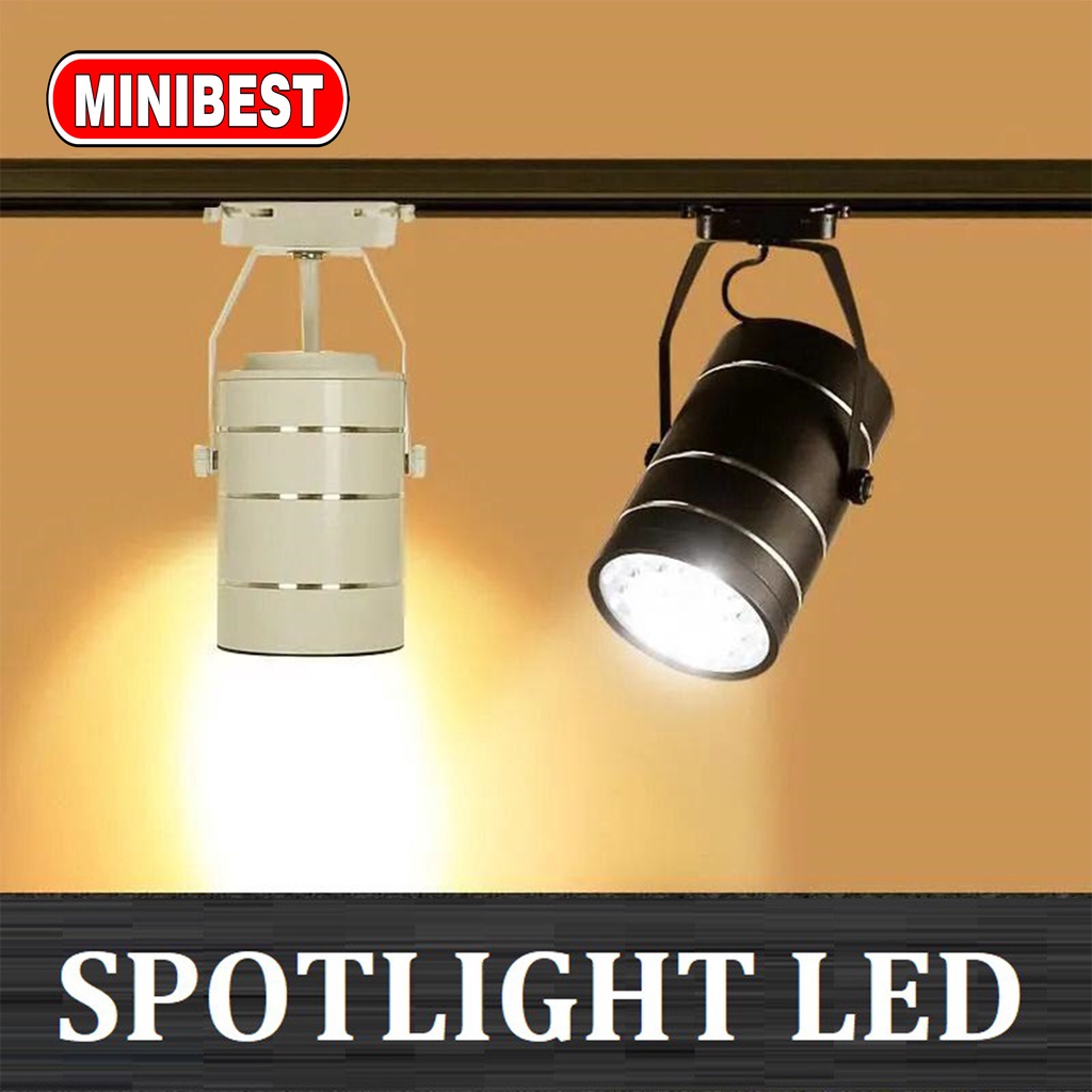 MINIBEST PRO LAMPU SOROT SPOTLIGHT TRACK Rell model tabung 3W 7W 12W 18W FITING SOROT